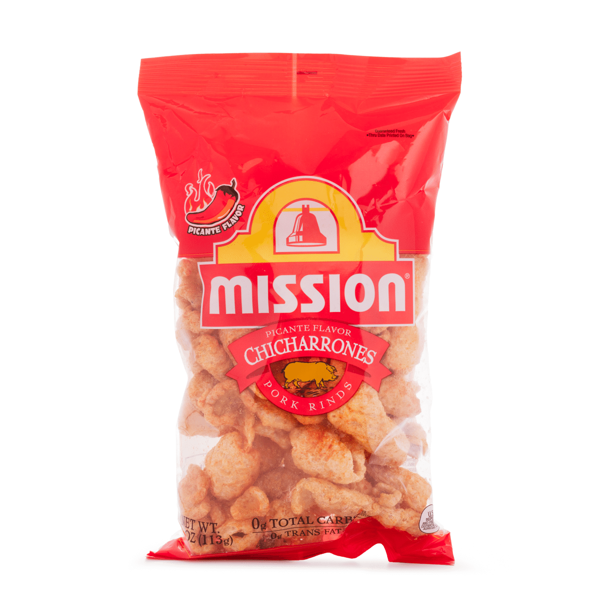 Mission Chicharrones Picantes 113 g