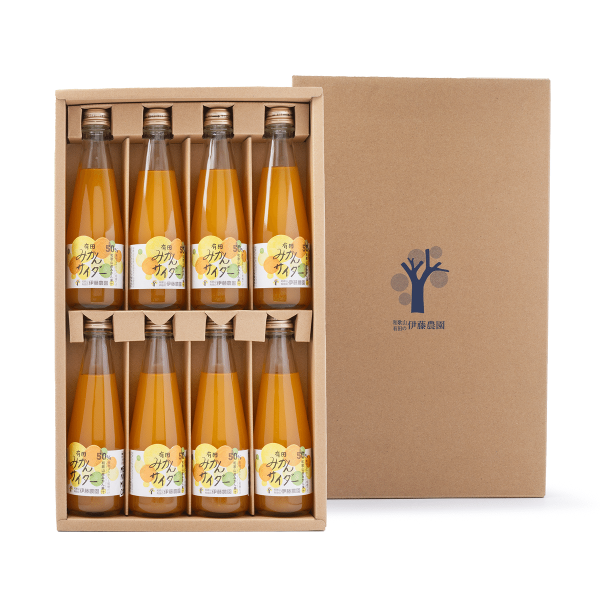 Ito Noen Mikan Cider Gift Set Carbonated Mandarin Orange Juice 31.96 ออนซ์