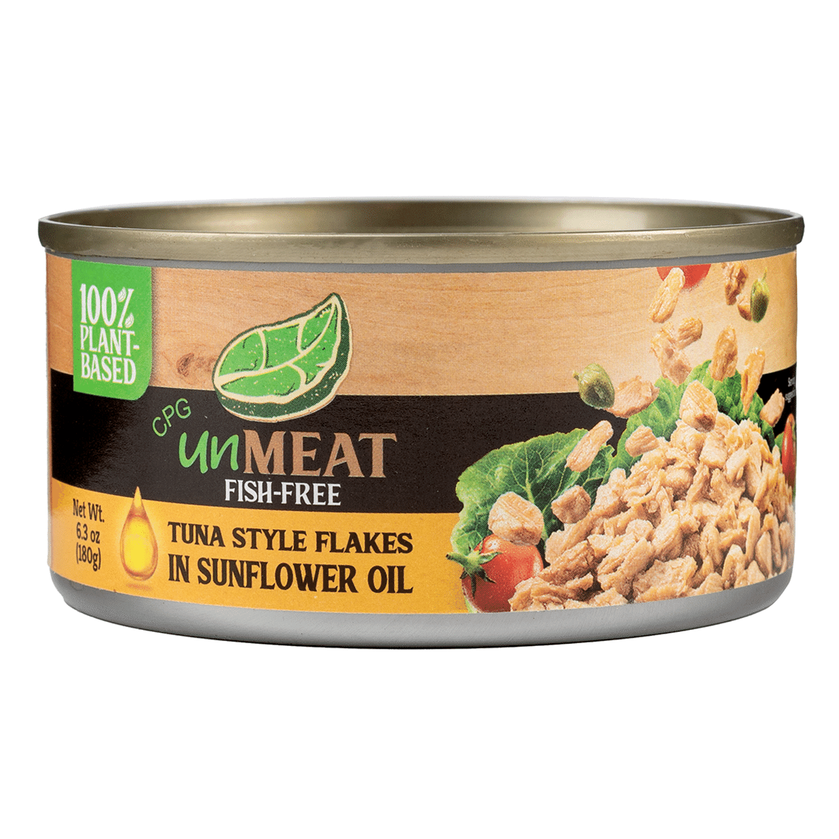 UnMeat Fish-Free Tuna Style Flakes in Sunflower Oil 180 그램
