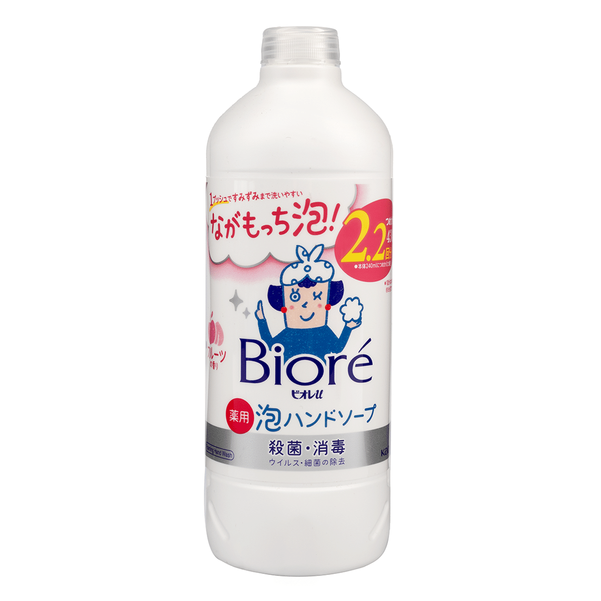 KAO Biore Foaming Hand Soap with Fruity Scent Refill 450 ml