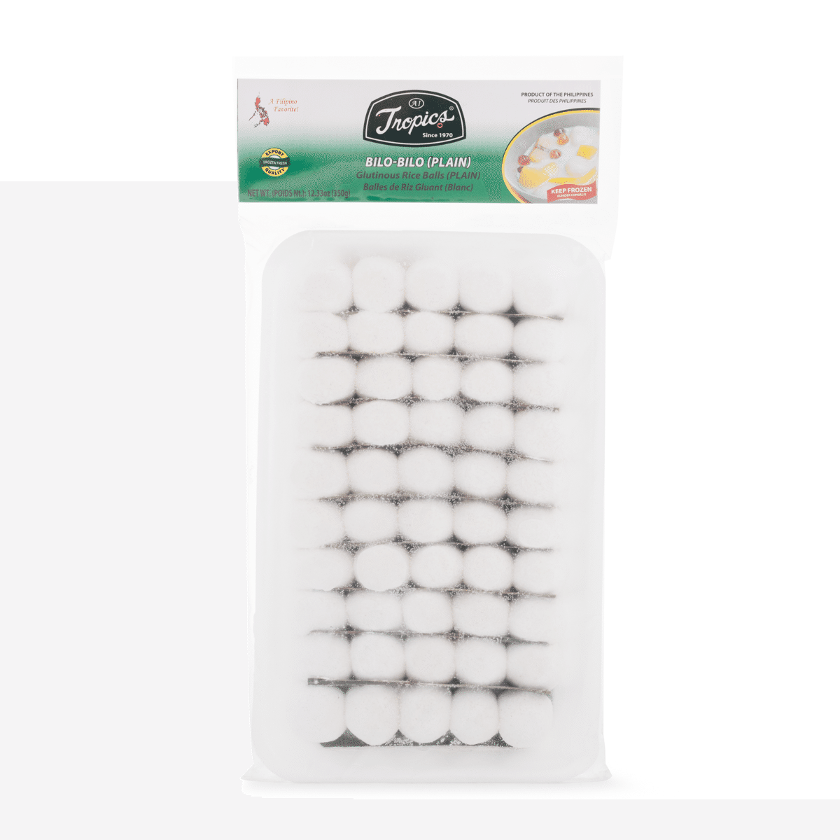 Tropics Rice Ball Bilo Bilo White, Frozen 12.33 oz