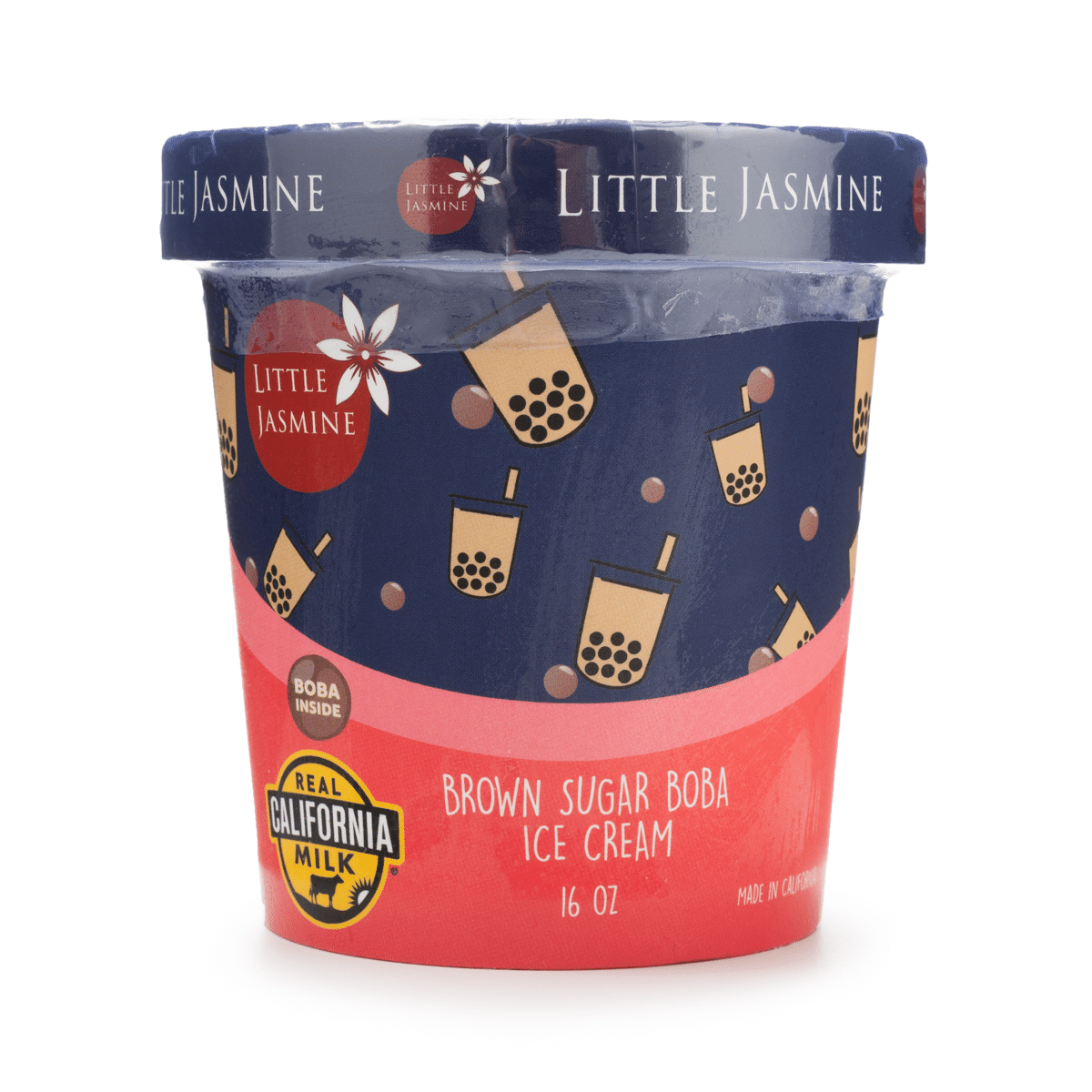 Little Jasmine 흑설탕 보바 아이스크림 16 온스