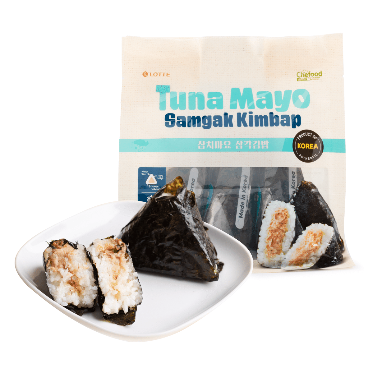Lotte Chefood Samgak Kimbap Tuna Mayo 110g X 3pcs, Frozen 330 g