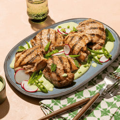 Organic & Free Range Chicken Boneless Skinless Thighs, Halal, Frozen 1.1-1.3 lb