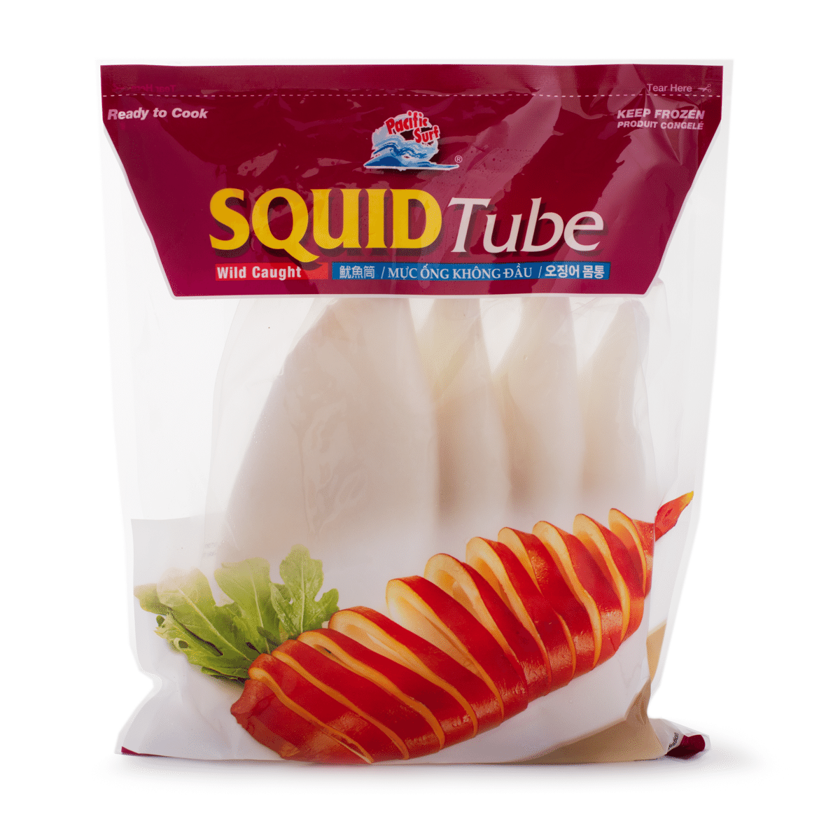 Pacific Surf Squid Tube Frozen 1.5 lb