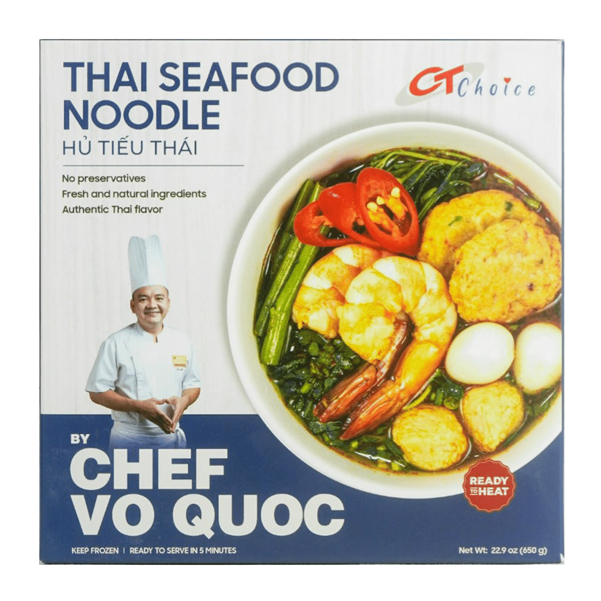 CT Choice 태국식 해산물 쌀국수 냉동 22.9 온스
