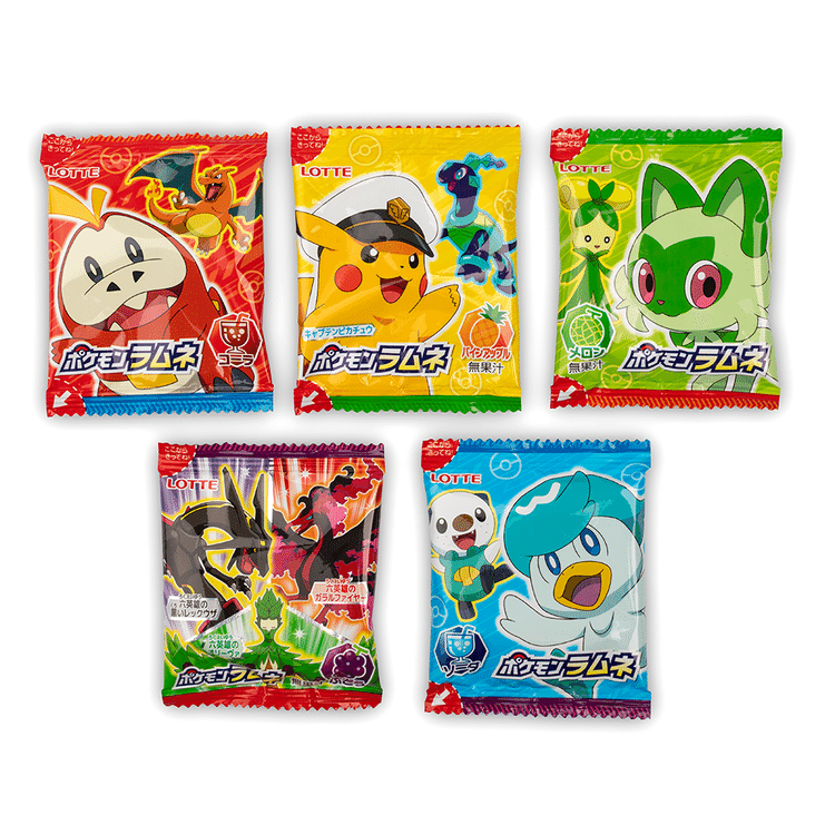 ロッテ ポケモンラムネ 5pack 68 グラム - Weee!