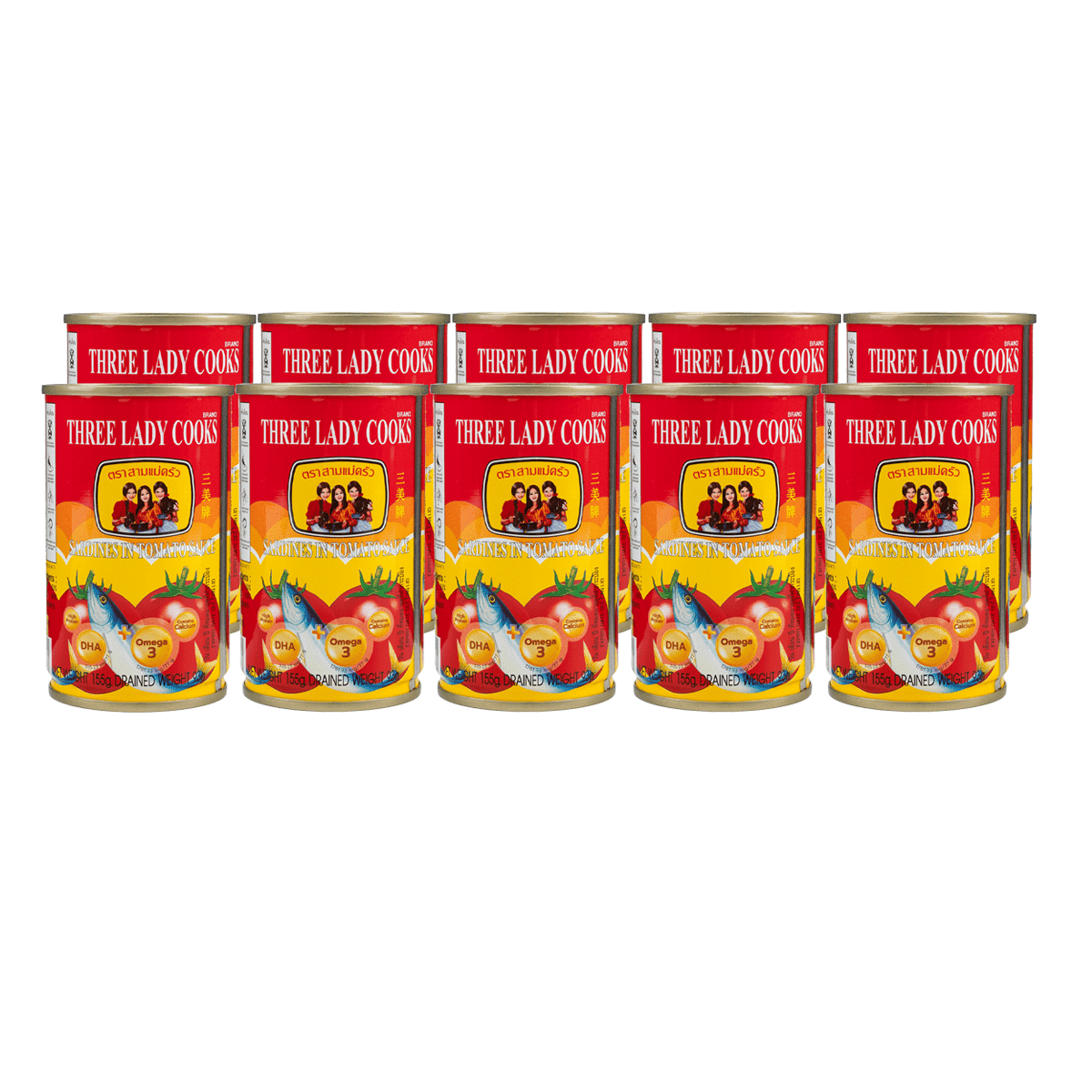 Three Lady Cooks Brand Sardine in Tomato Sauce 5.46 oz*10 counts