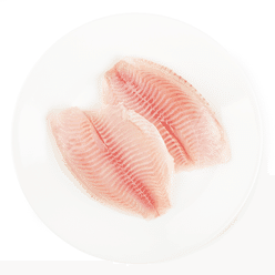 Skinless Tilapia Fillet, Individually Vacuum Packed, Frozen 2 lb