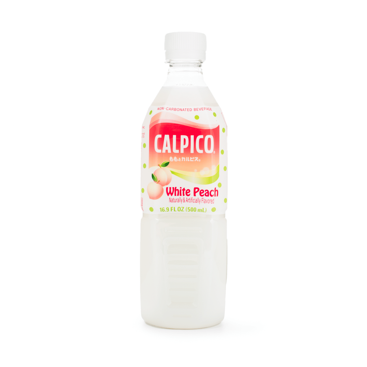 เครื่องดื่มนุ่มไม่อัดลม Calpico รสพีชขาว 16.9 fl.oz