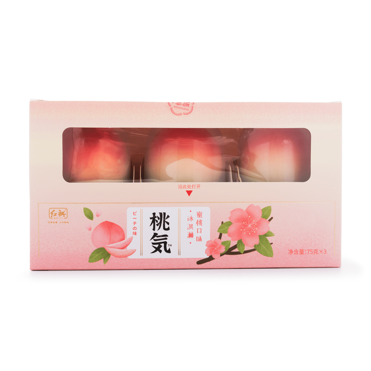 TQ 피치 아이스크림 3pcs 225 그램