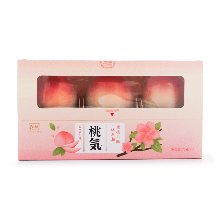 TQ White Peach Ice Cream 3pcs 225 g