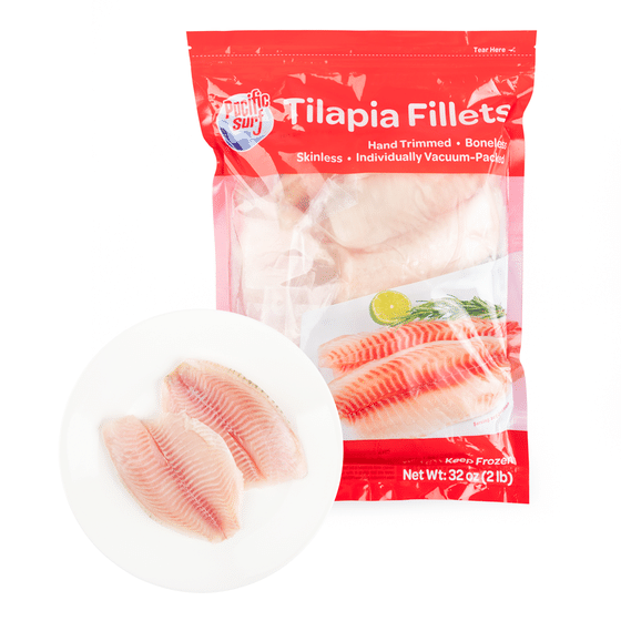 weee_seafood_Skinless Tilapia Fillet, Individually Vacuum Packed, Frozen 2 lb