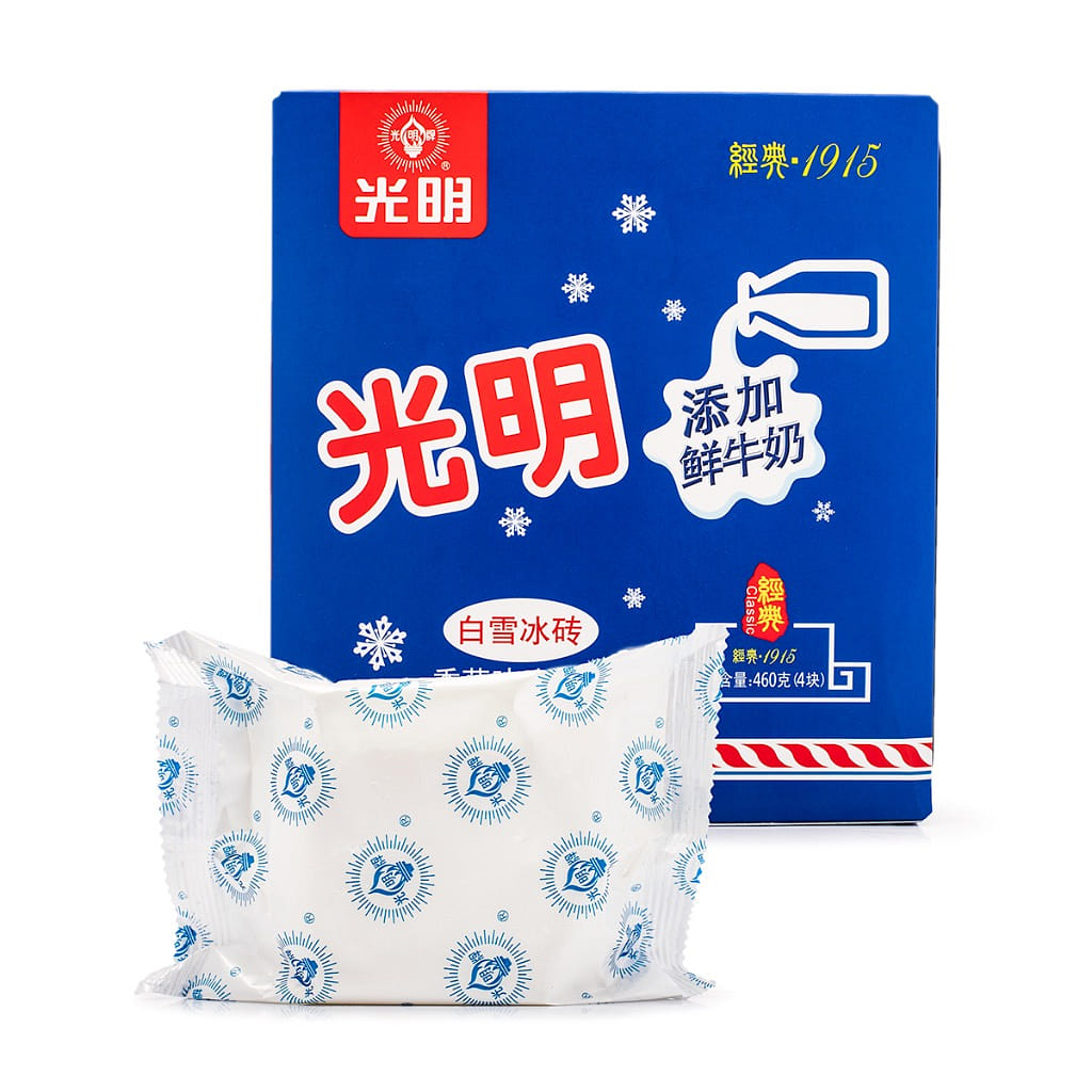 GuangMing Snow White Ice Cream 4PC, Frozen 460 g