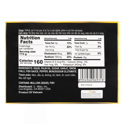 3 Mien Fried Squid Cake, Frozen 14 oz