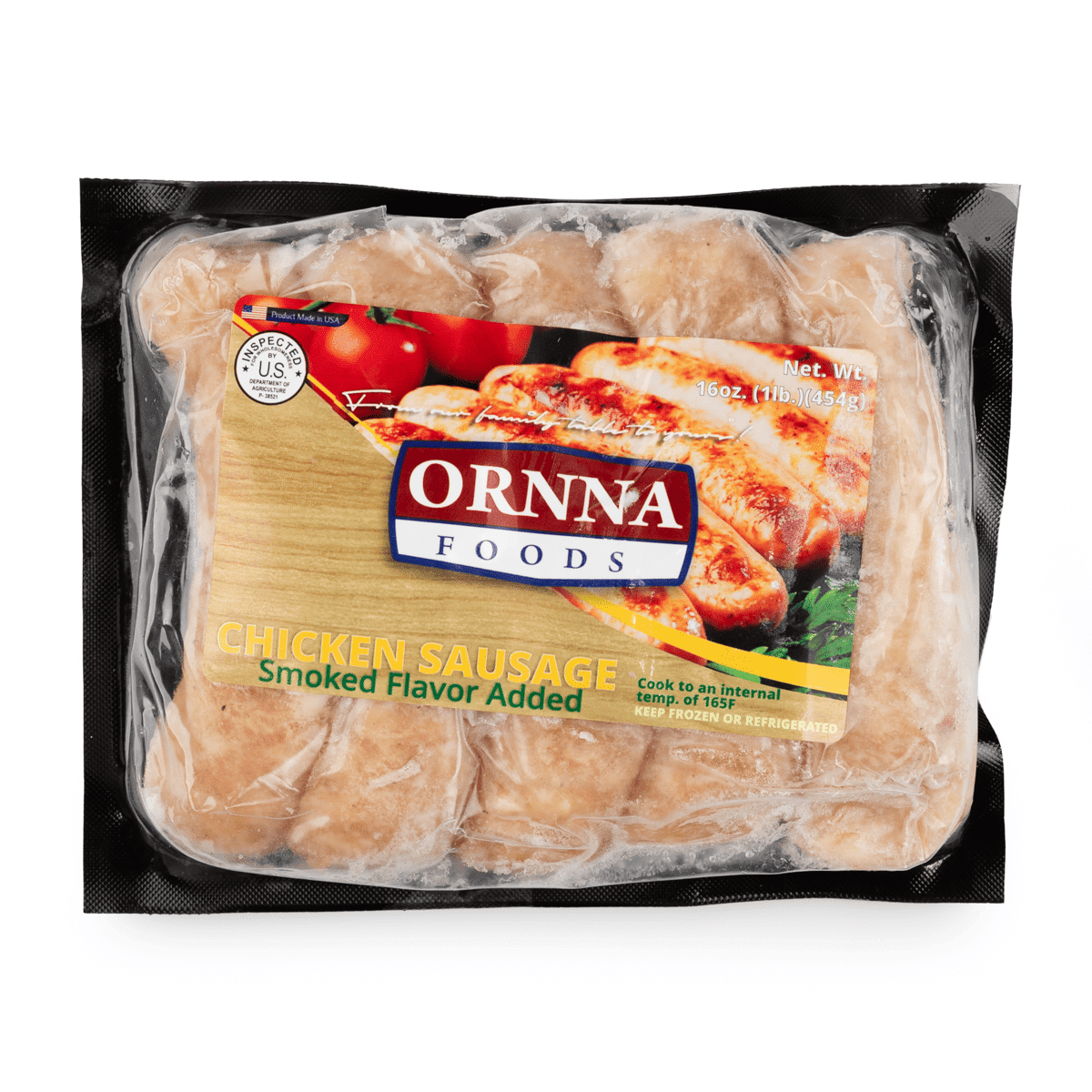 Ornna Smoked Chicken Sausage, Frozen 454 g