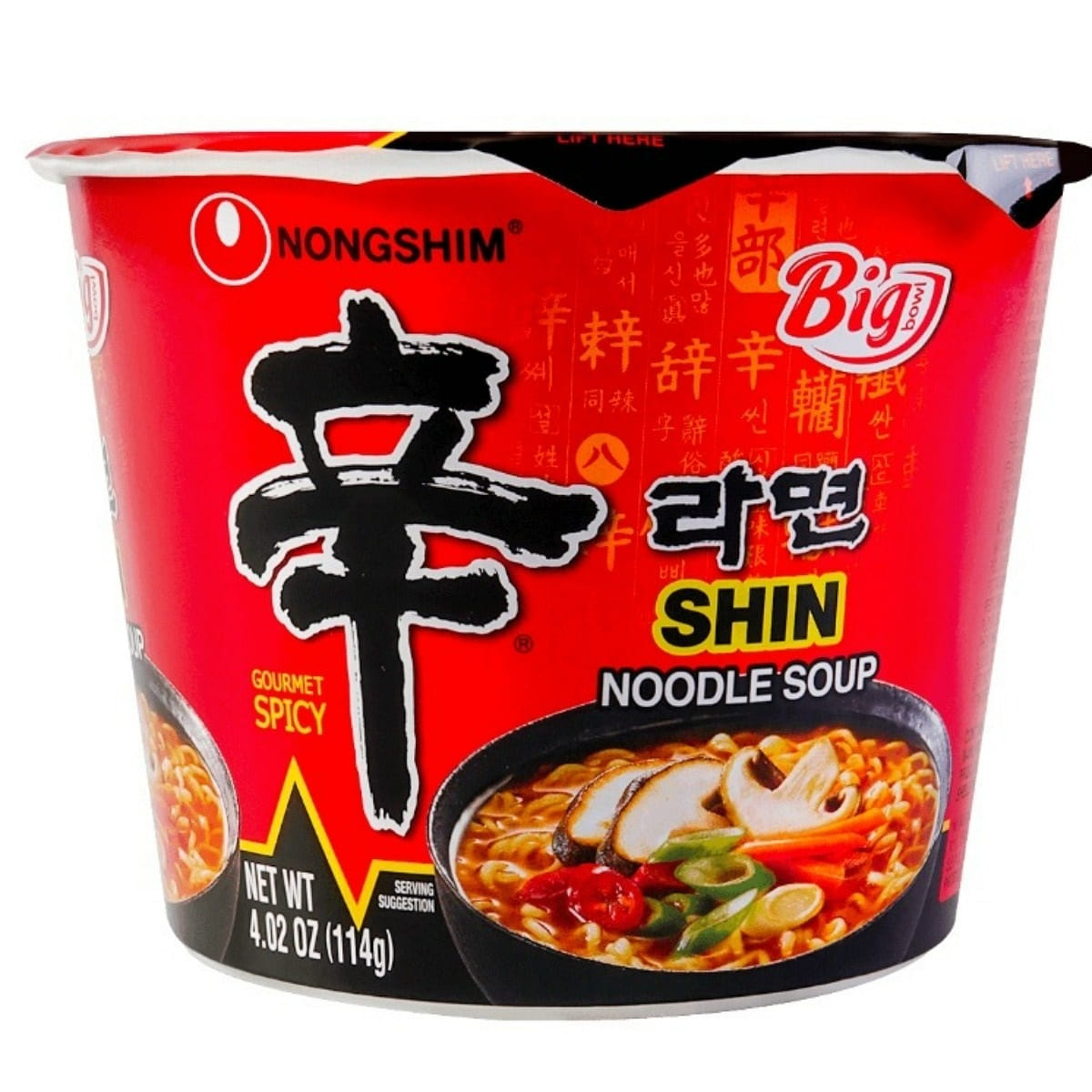 농심 신라면 매운맛 큰사발면 4.02 온스