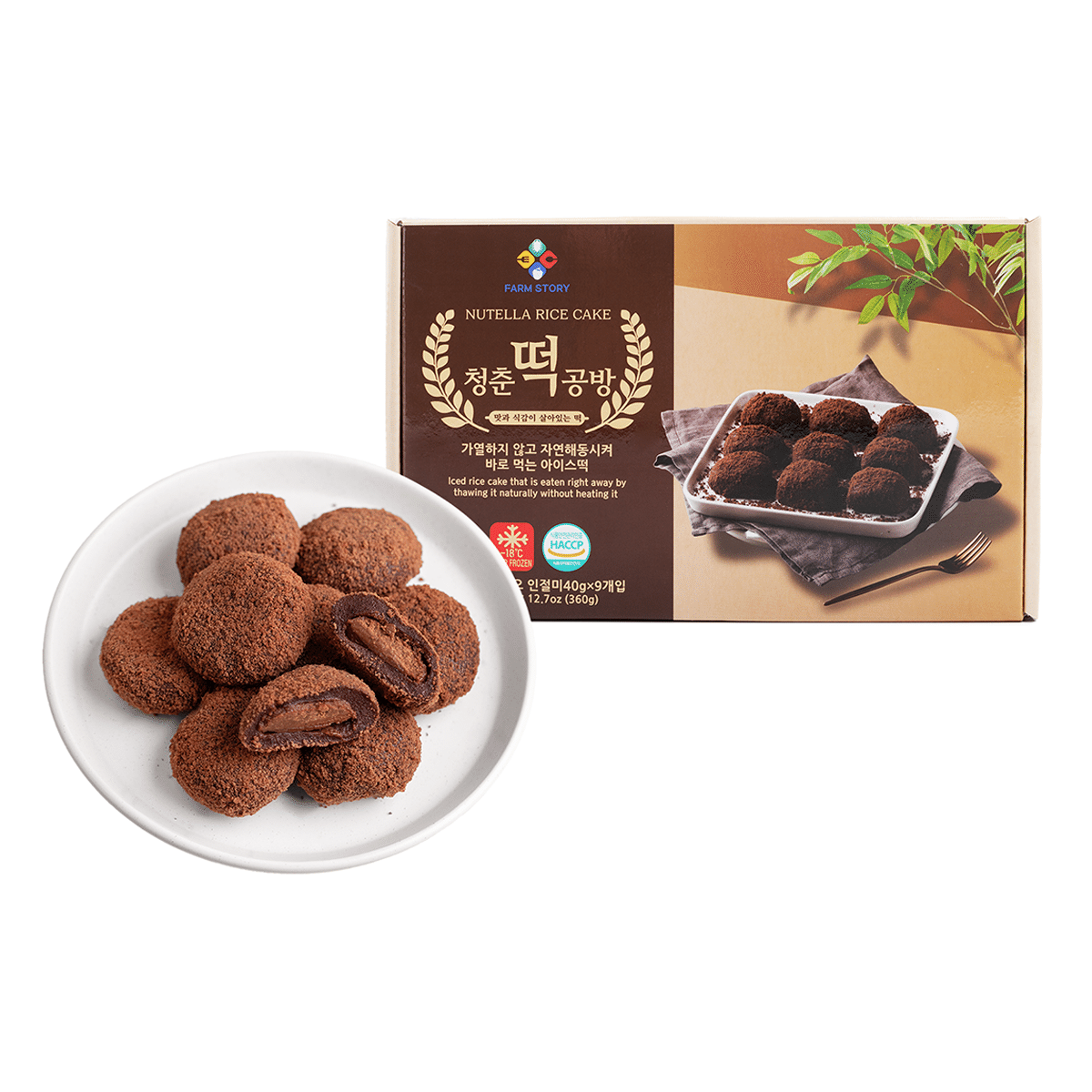 청춘 떡 공방 누텔라 카카오 인절미 360 그램