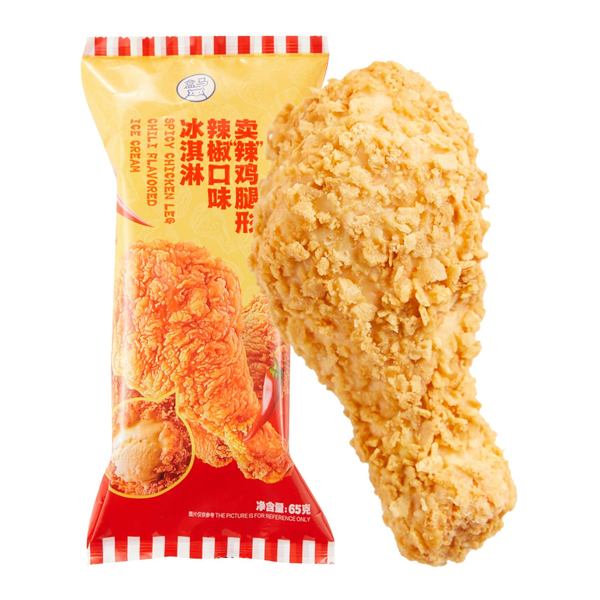 盒马 卖辣鸡腿形辣椒口味冰淇淋 65 克