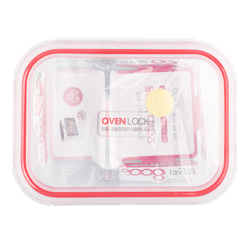 OVEN LOCK DIVIDED FOOD STORAGE CONTAINER 640ML 1 개