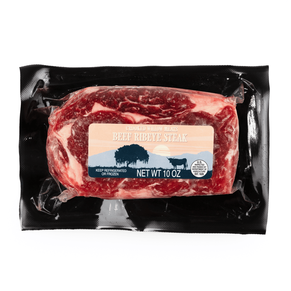 Beef Ribeye Steak, Frozen 10 oz