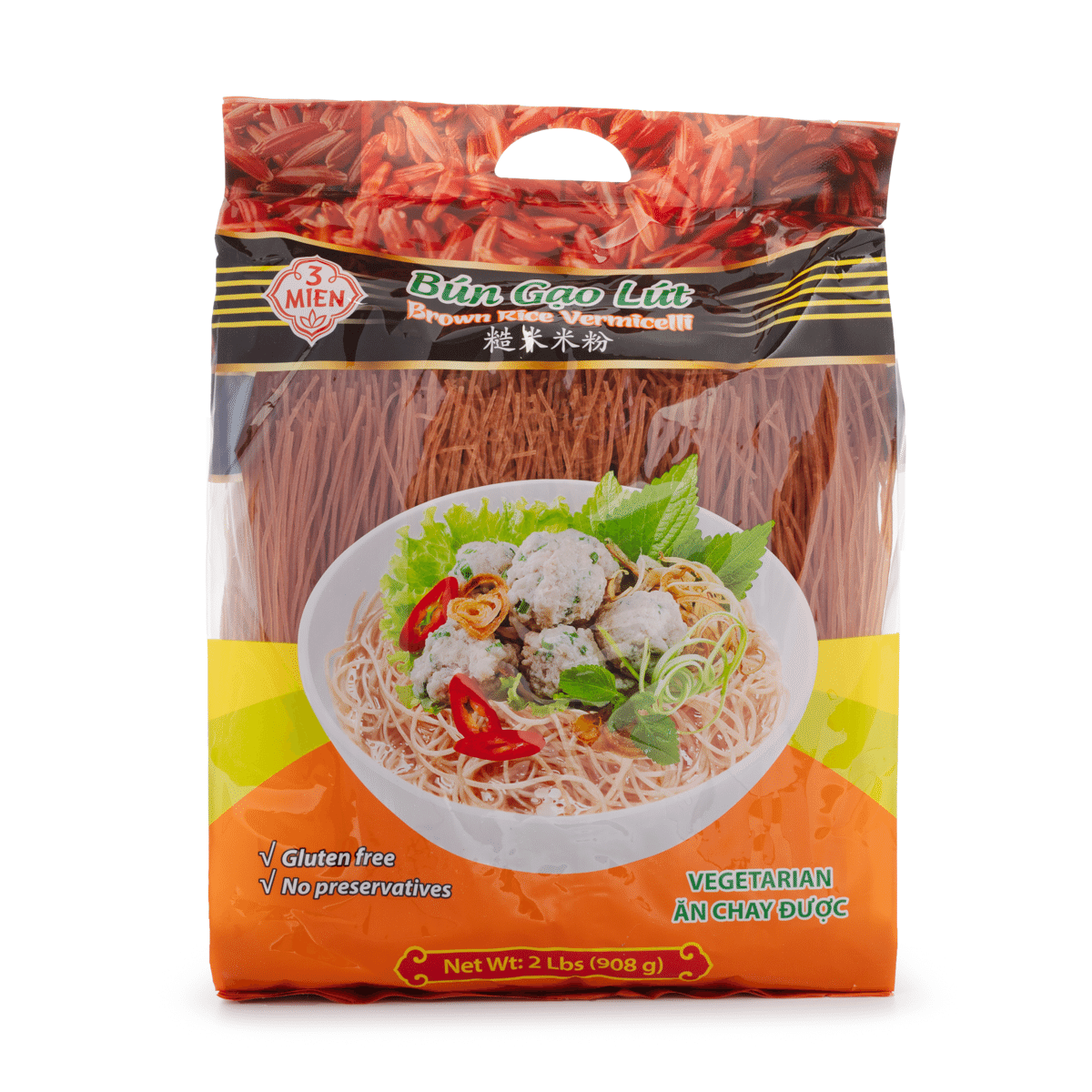 3 Mien Brown Rice Vermicelli 2 lb