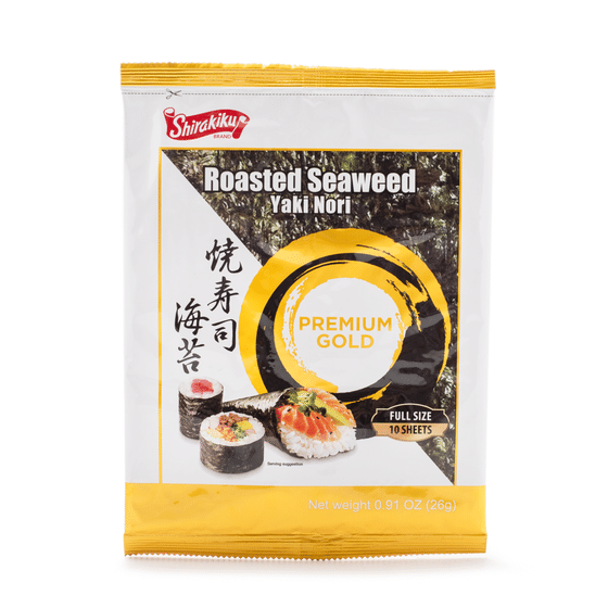 weee_dried_Shirakiku Roasted Seaweed, Premium Gold 10 sheets 26 g
