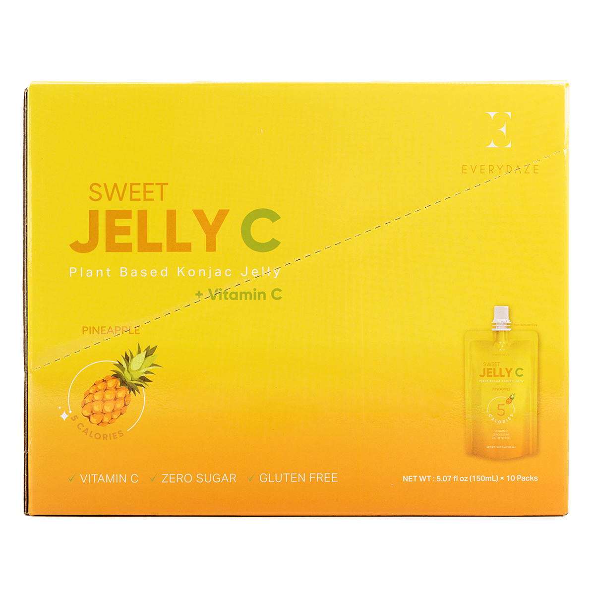 Thạch Uống Bổ Sung Vitamin C Everydaze, Vị Dứa 10 gói 150 ml*10 pack
