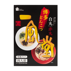 IPPUDO Instant Tonkotsu Ramen - Shiromaru 2 packs & Akamaru 2 packs 480 g