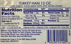 Fud Sliced Turkey Ham 12 oz