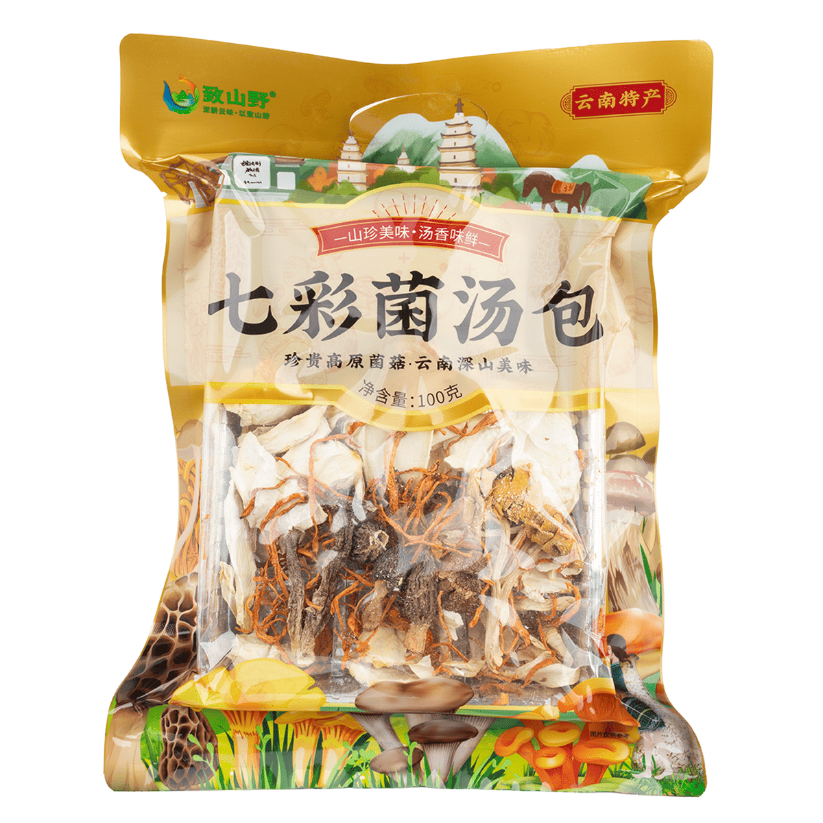 致山野 칠색 버섯 수프 재료 100 그램