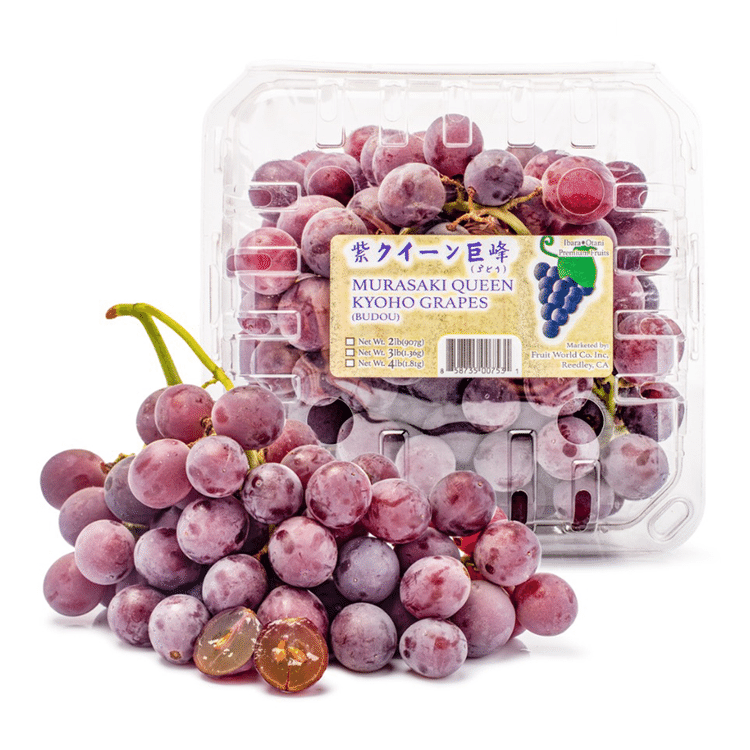 葡萄 日本女王紫巨峰葡萄一盒3 磅- Weee!