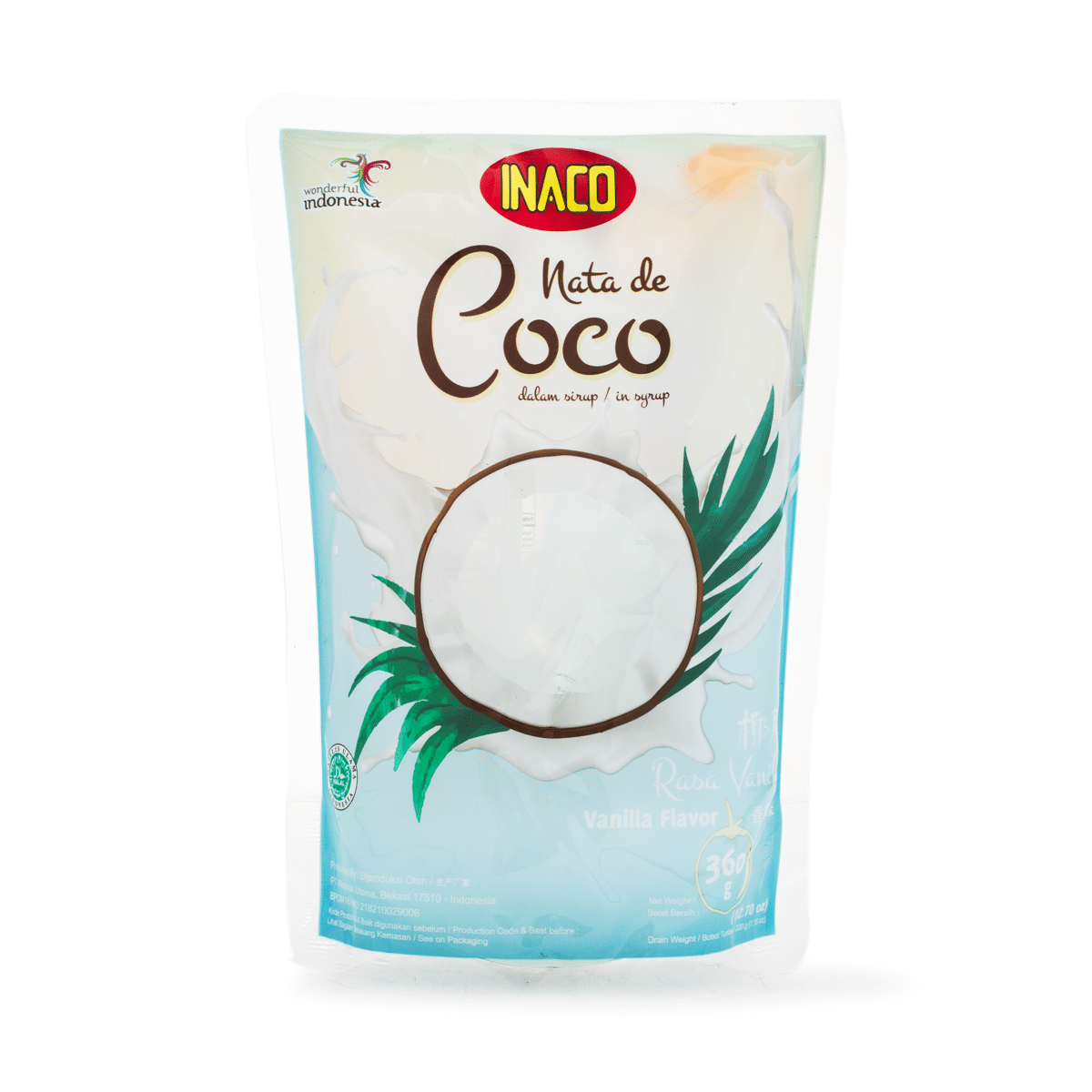 INACO Nata De Coco Sabor Baunilha 360 grama(s)