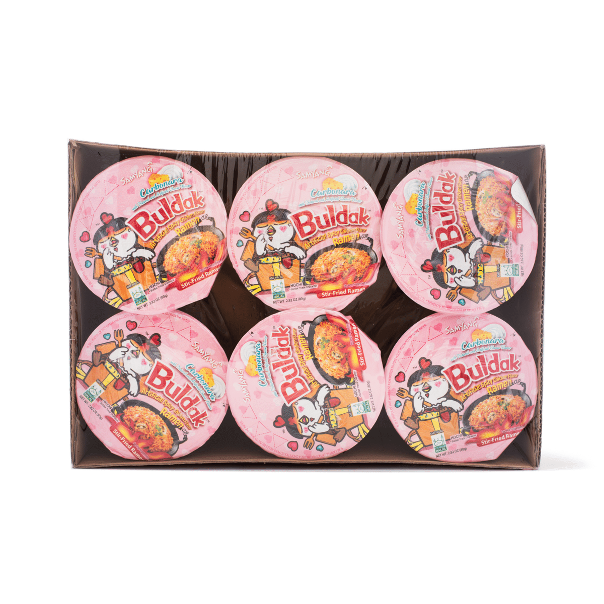 Ramen Samyang Buldak Carbonara, Sabor Pollo Picante (6 Tazas) 480 gramo(s)