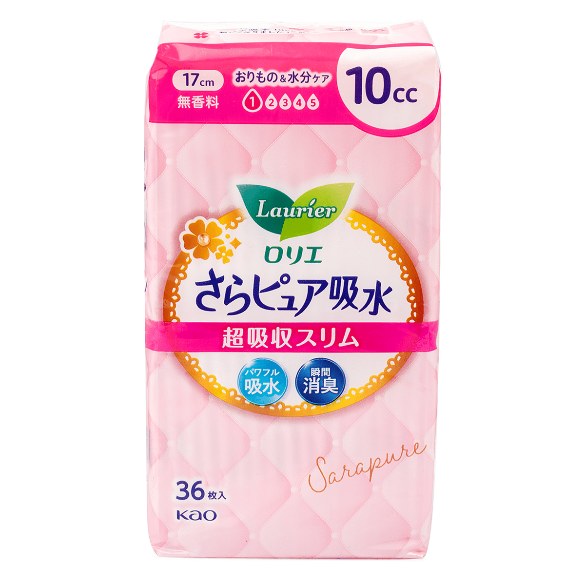 KAO Laurier Cotton Pantyliner 17cm 36 Pads 1 each
