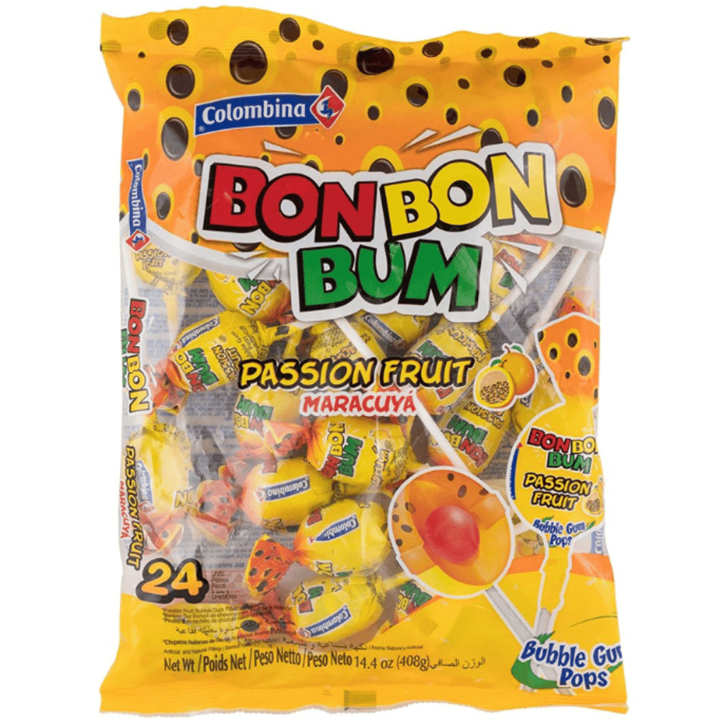 Colombina Bon Bon Bum ลูกอมหมากฝรั่งรสเสาวรส 14.4 ออนซ์