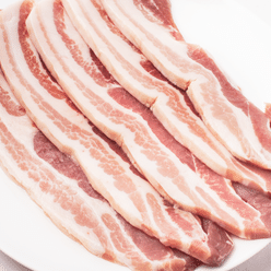 Pork Single Rib Belly Sliced 10mm, Frozen 1 lb