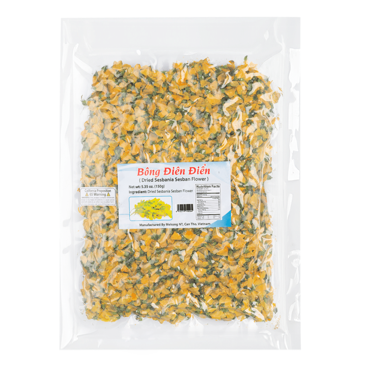 Mekong Dried Sesbania Sesban Flower 5.35 온스*14 팩
