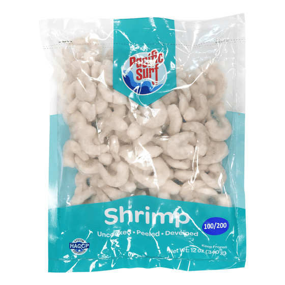 weee_seafood_Pacific Surf Raw Peeled Shrimp, Headless, Frozen 12 oz