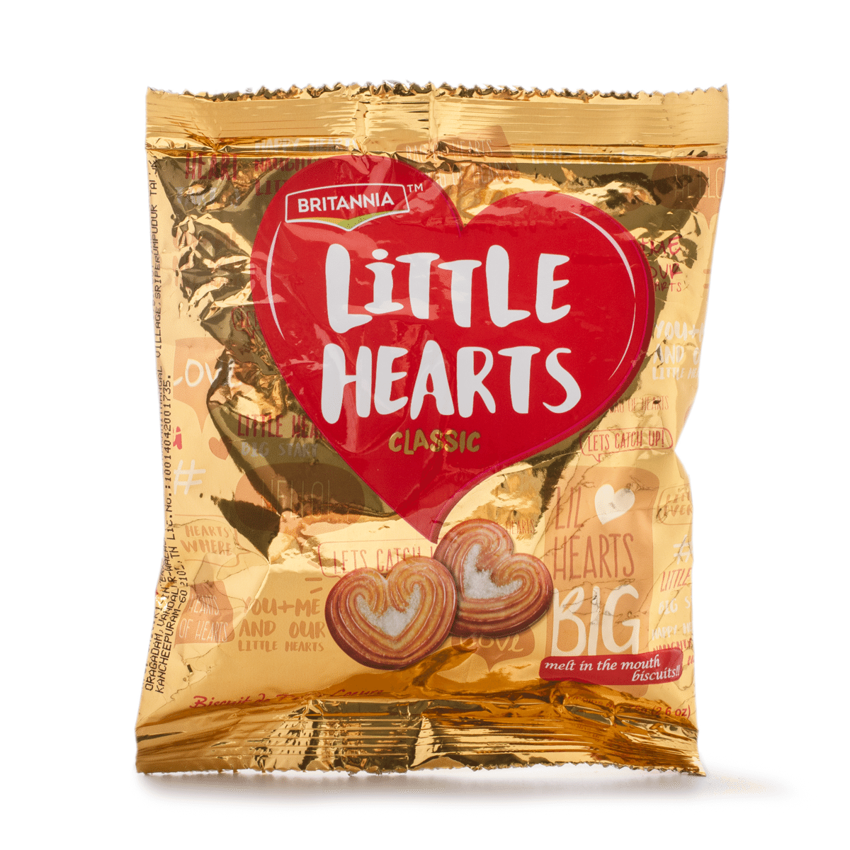 Mini Galletas en Forma de Corazón, Britannia 73 gramo(s)