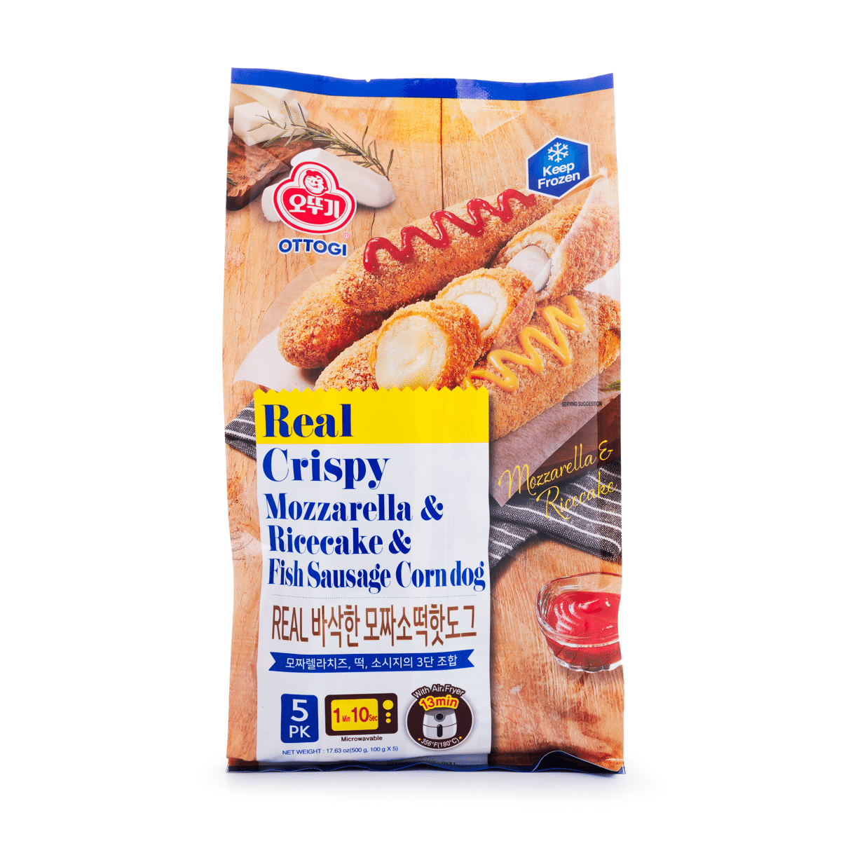 Otoki Mozzarella, Ricecake & Fish Sausage Corn Dog Frozen 17.64 oz