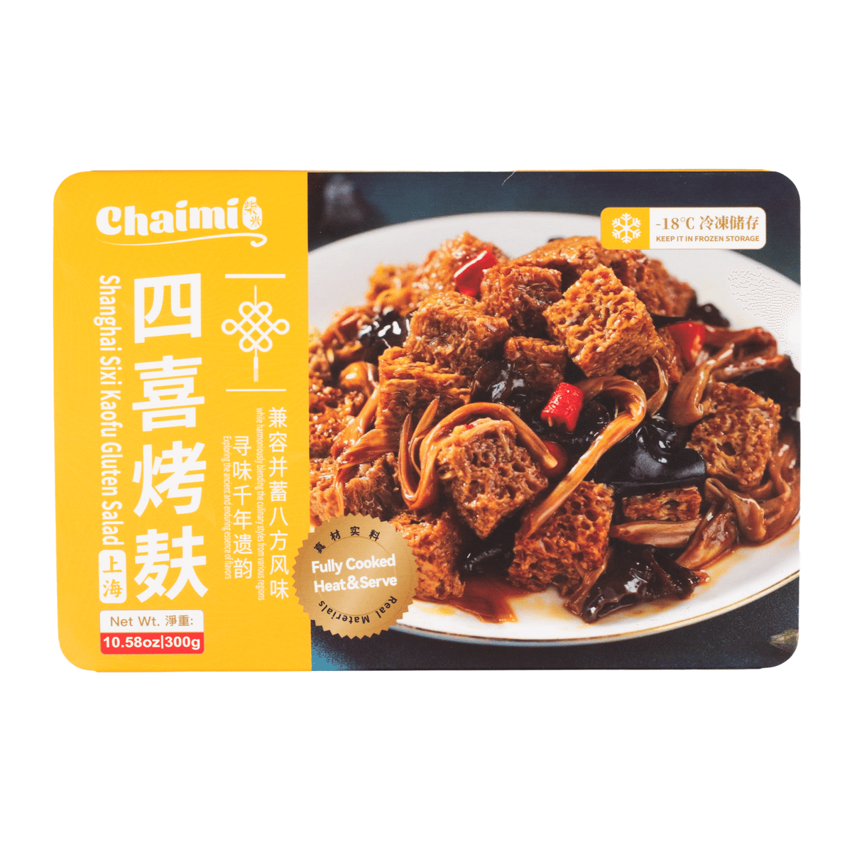 Chaimi Shanghai Sixi Kaofu Gluten Salad, Frozen 300 g
