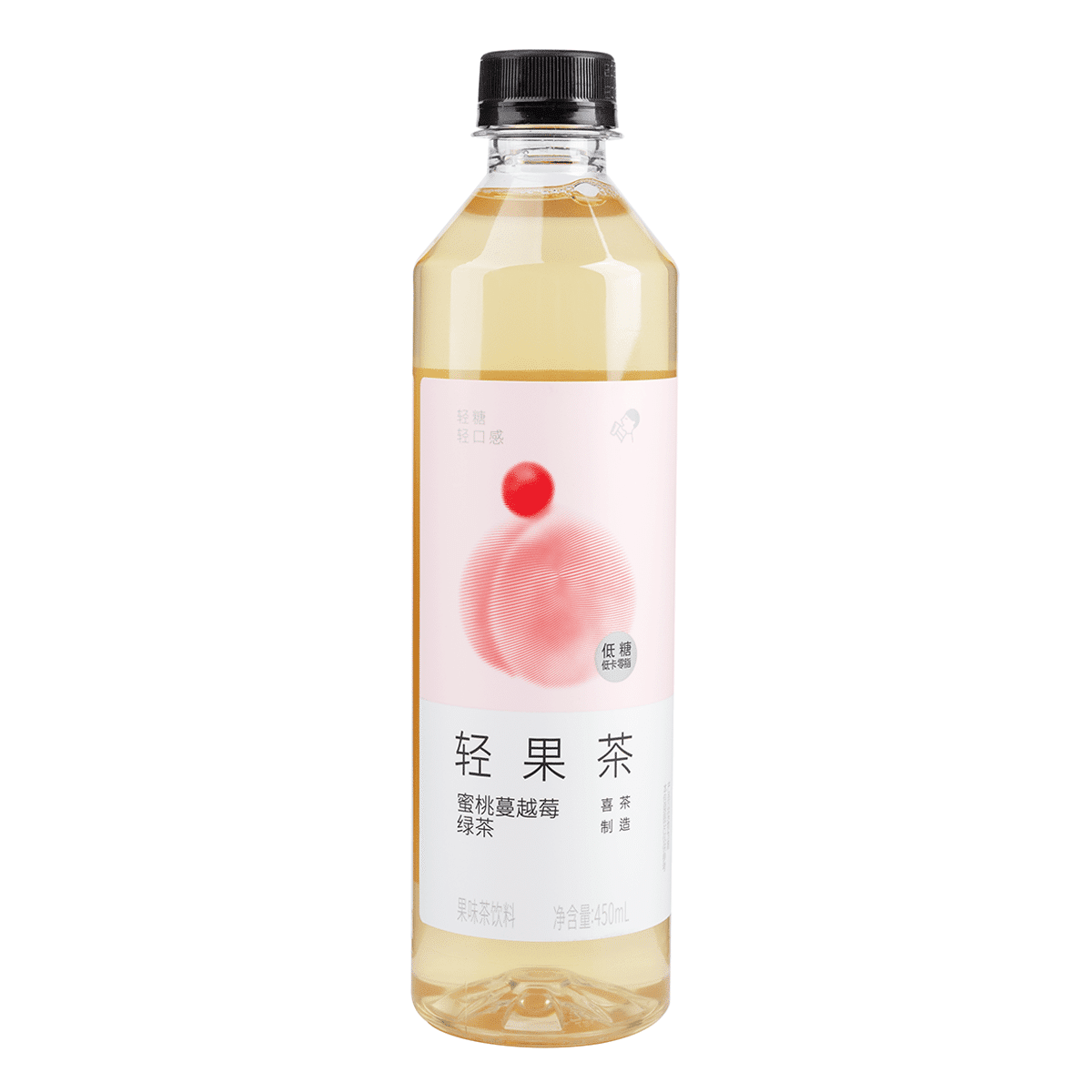 HEYTEA 轻果茶 복숭아·크랜베리 녹차 음료 450 밀리리터