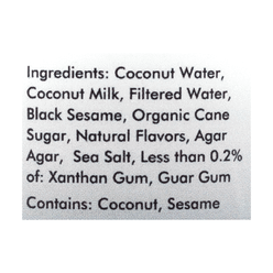 KOKONUT Plant-Based Coconut Pudding Black Sesame Flavor 6 온스