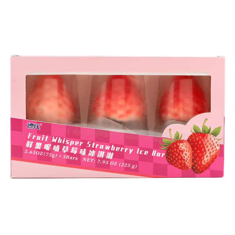 Deshi  Fruit Whisper Strawberry Ice Bar (75g x 3pc) 225 g