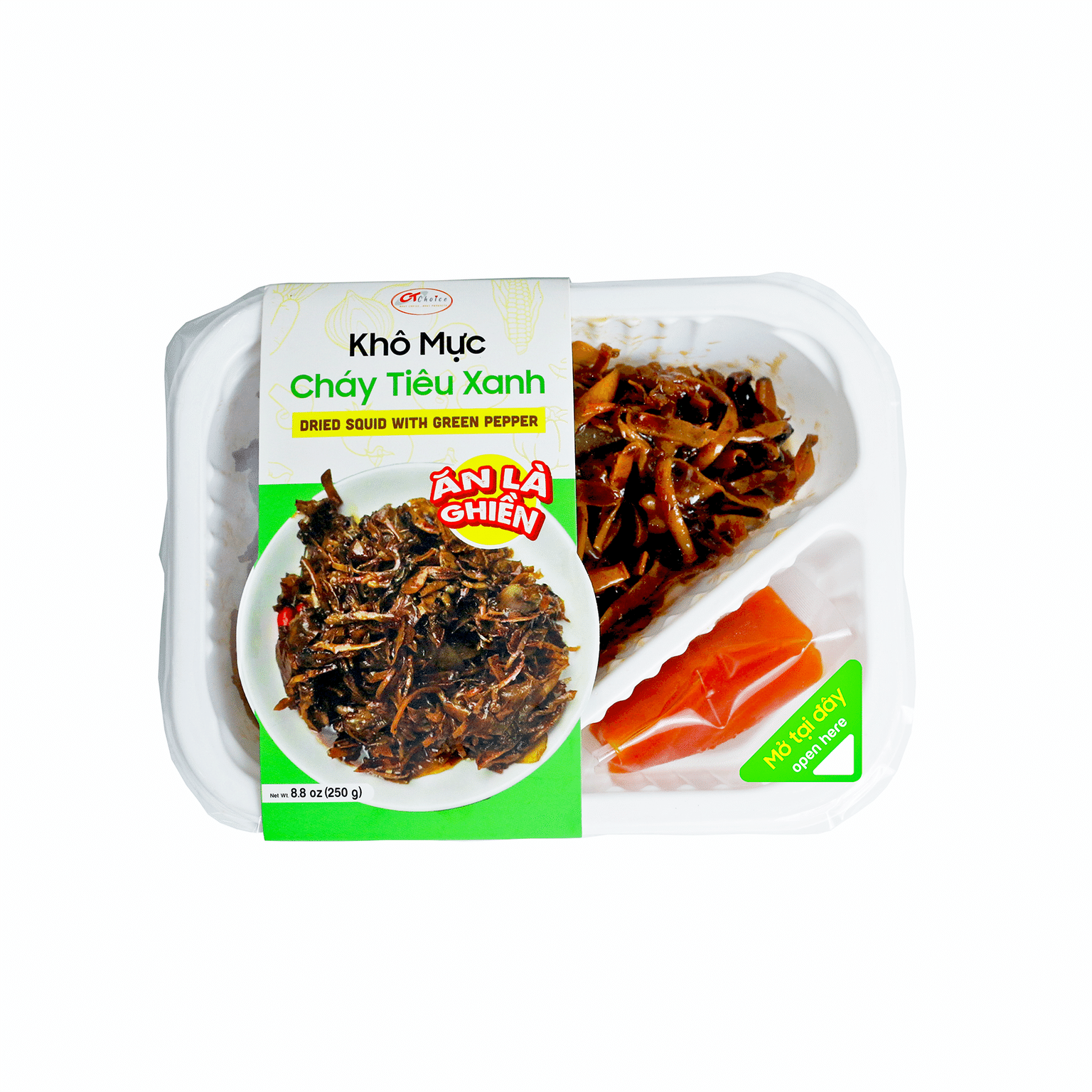 CT Choice Dried Squid With Green Pepper, Frozen 250 g