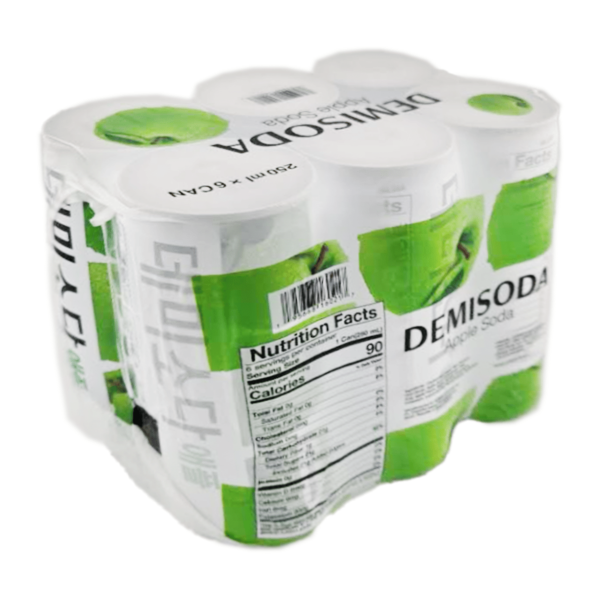 DEMISODA Apple Flavored Soda Drink 250 ml*6 each