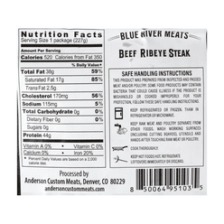 Beef Ribeye Steak, Frozen 8 oz