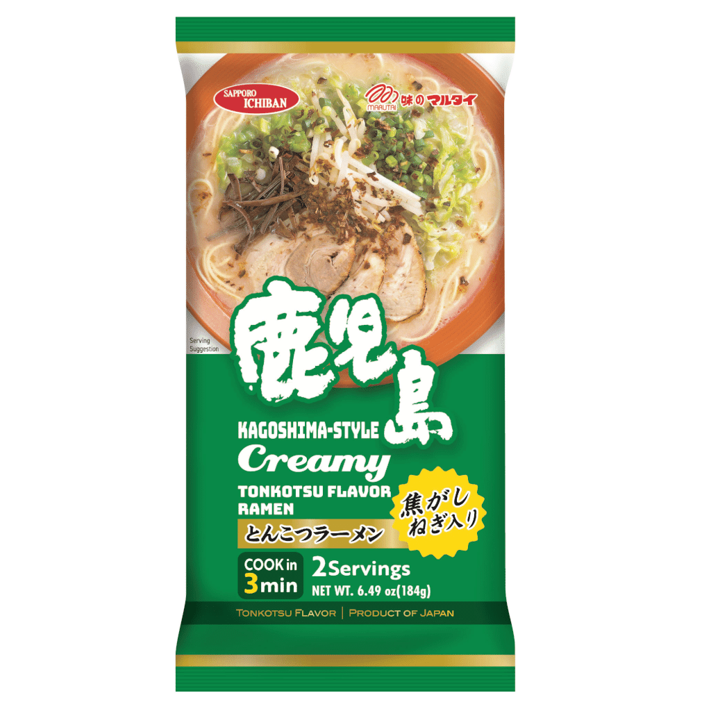 Marutai Instant Ramen Noodle Kagoshima Style Creamy Tonkotsu Flavor 6.49 盎司