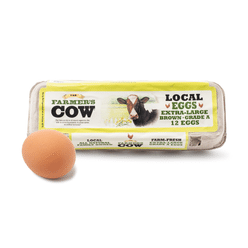 The Farmers Cow Extra Brown Large Eggs 12 ct 12 count